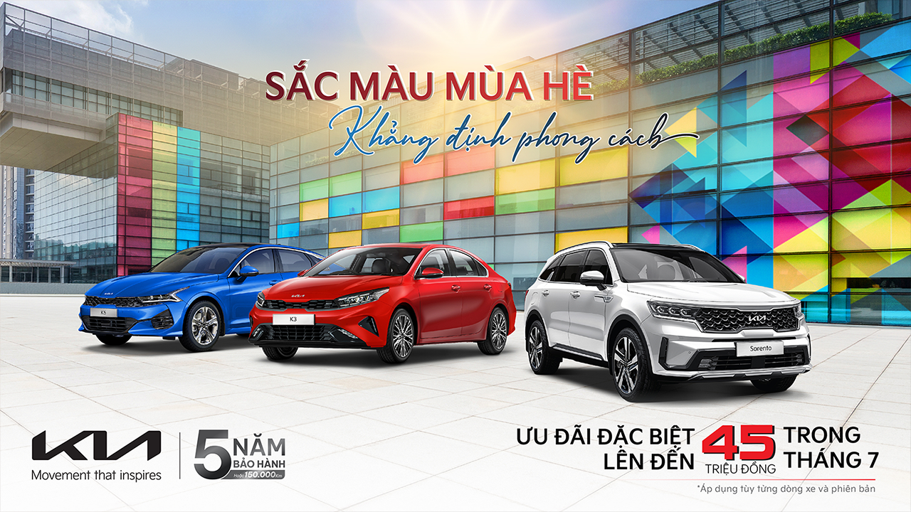 KIA ưu đãi đặc biệt cho nhiều dòng xe trong tháng 7, cao nhất lên đến 45 triệu đồng